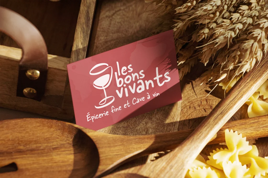 Design de carte de visite d'une épicerie et cave à vin