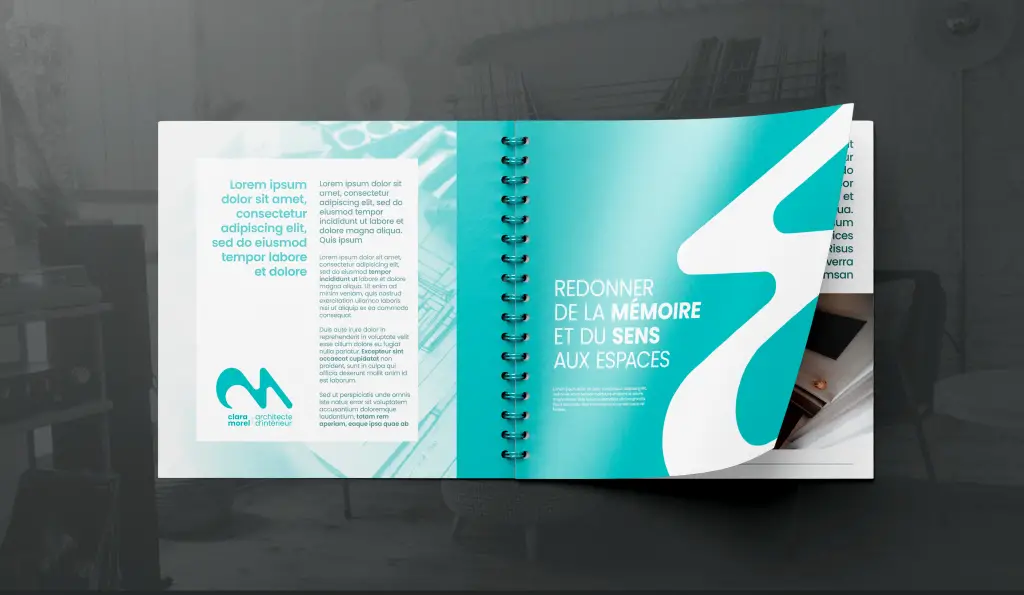 Graphisme, Brochure commerciale pour une architecte d'intérieur