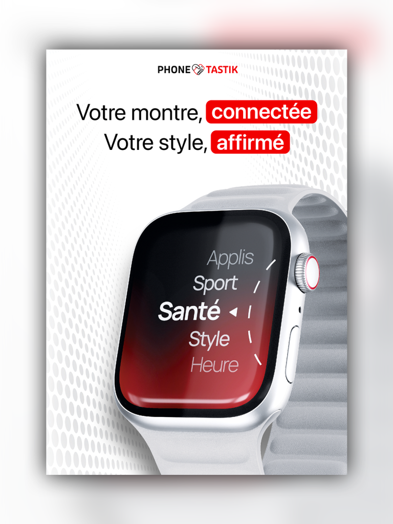 Flyer de campagne publicitaire pour montres connectées