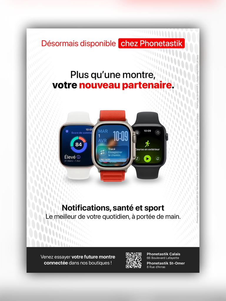 Flyer de campagne publicitaire pour montres connectées